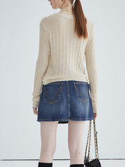 Asymmetrical Knit Cardigan