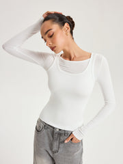 2 in 1 Long-Sleeve Top