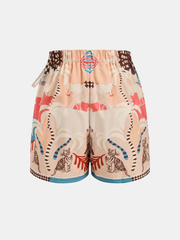 Animal Print Tie-Waist Wrap Skort