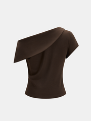 Asymmetric Draped Off-Shoulder Top