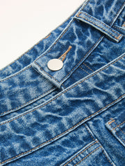 Asymmetric Deconstructed Wide Leg Jeans