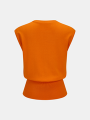 3D Floral Appliqué Knit Vest