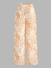 Animal Print Casual Wide Leg Pants