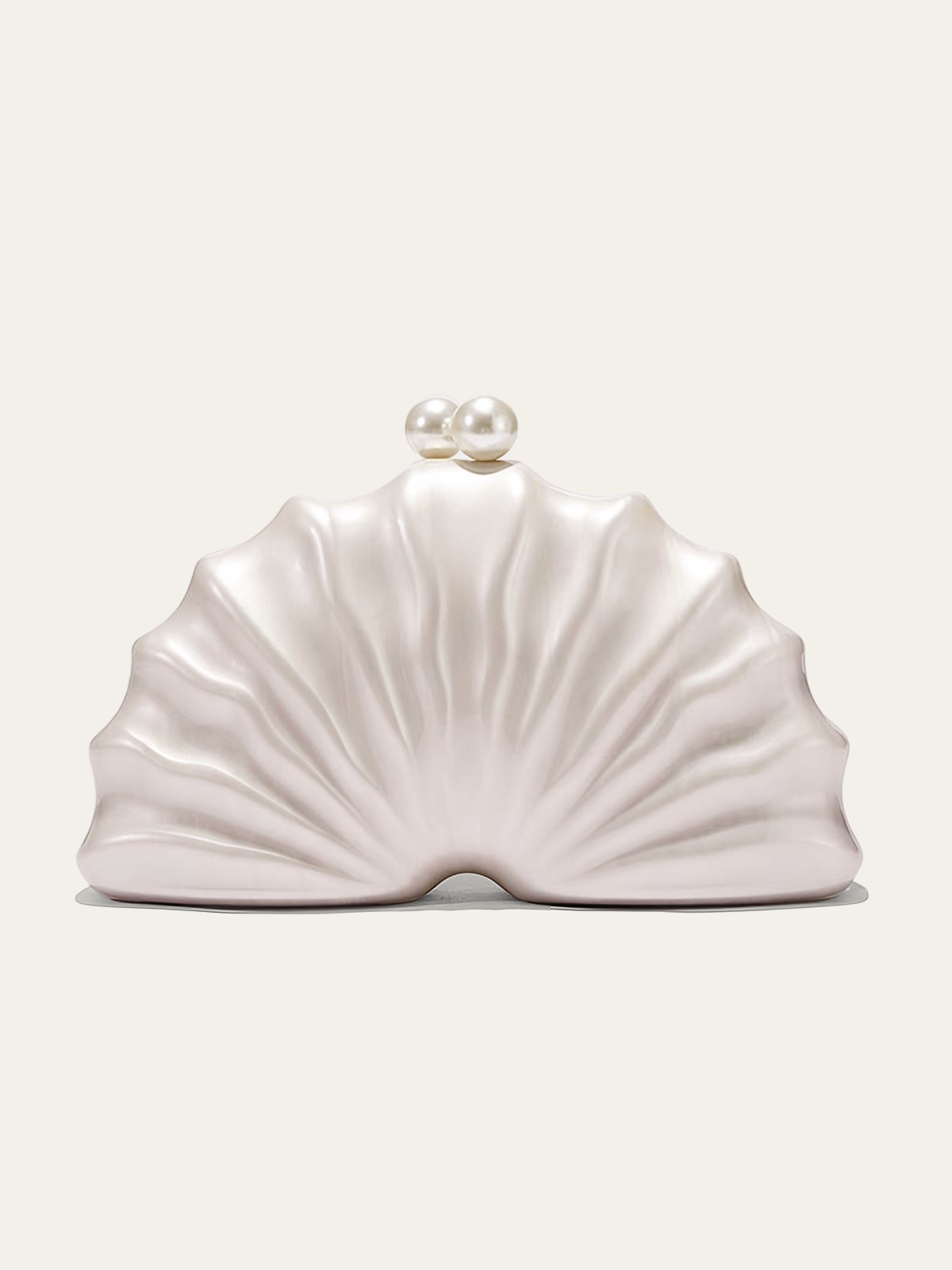 Acrylic Shell Bag with Gold Chain Strap