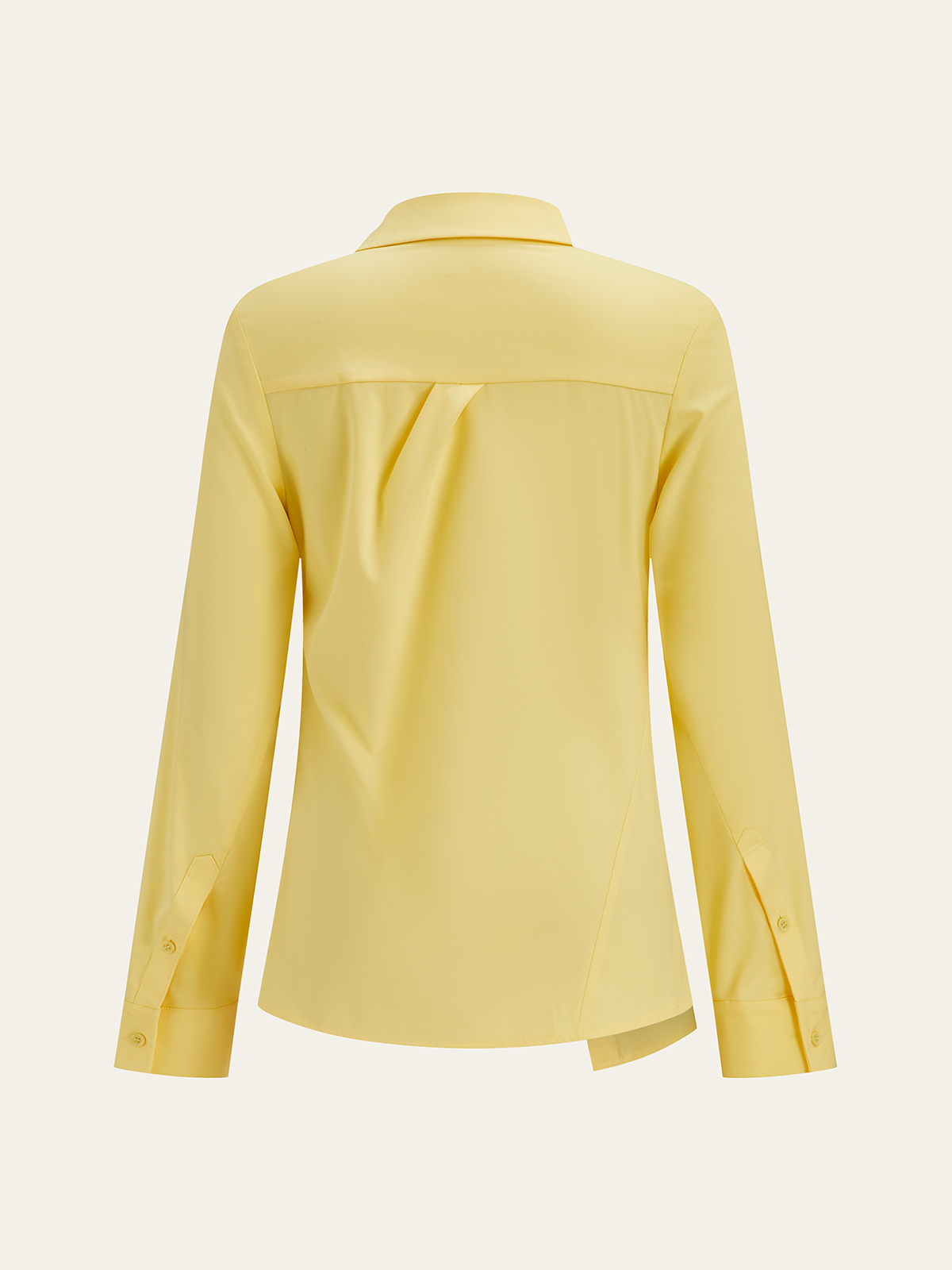 Asymmetric Collared Long Sleeve Shirt