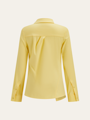 Asymmetric Collared Long Sleeve Shirt