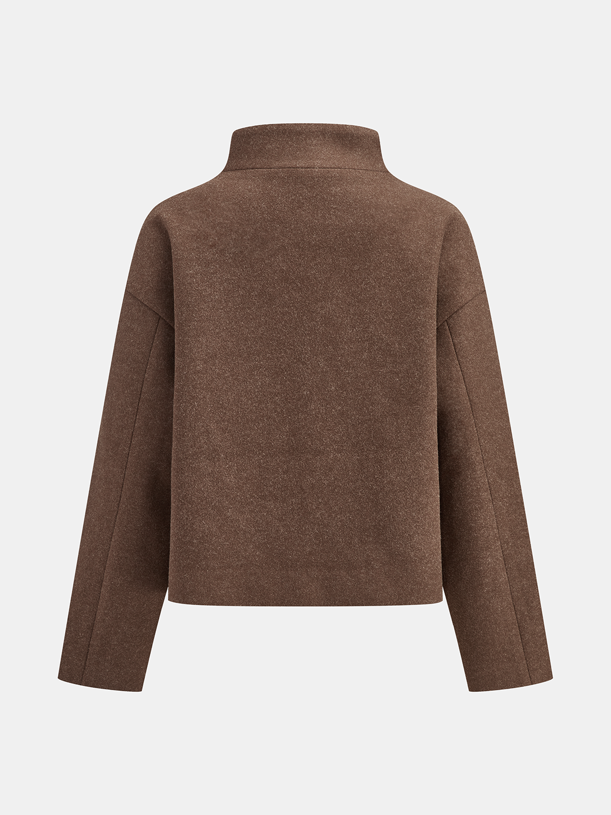Asymmetric Button Tweed Jacket