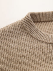 Asymmetric Cut-Out Shoulder Sweater