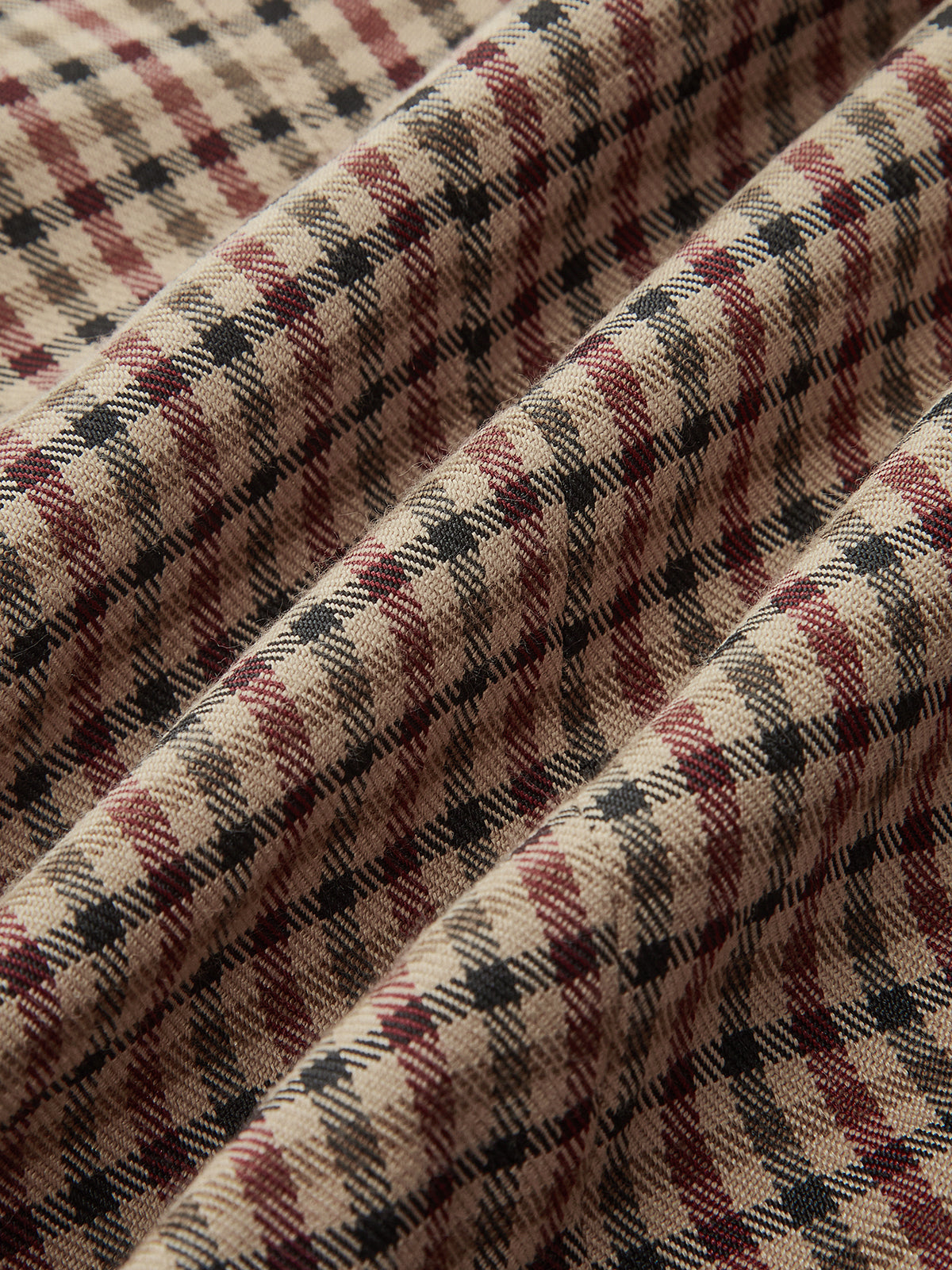 Asymmetric Neckline Plaid Jacket