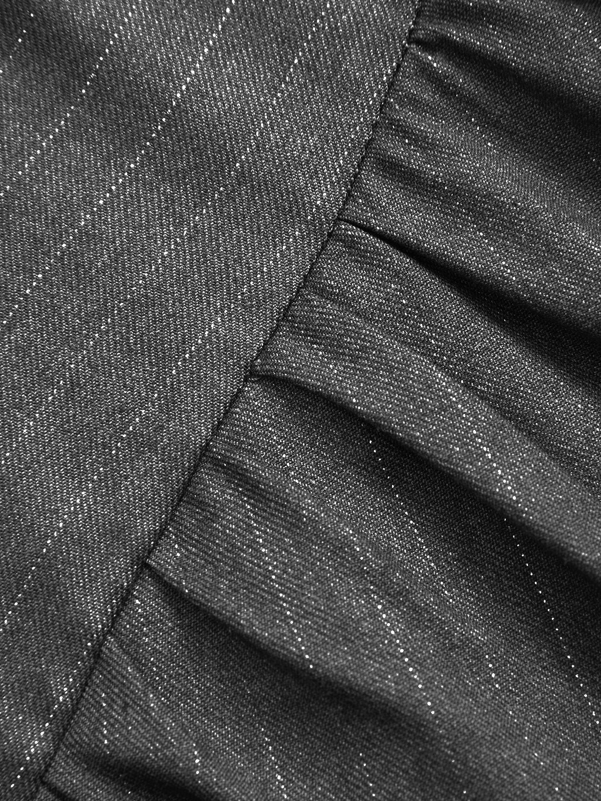 Asymmetric Ruched Pinstripe Shirt