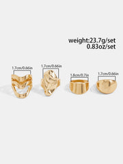 4pcs Irregular Statement Ring