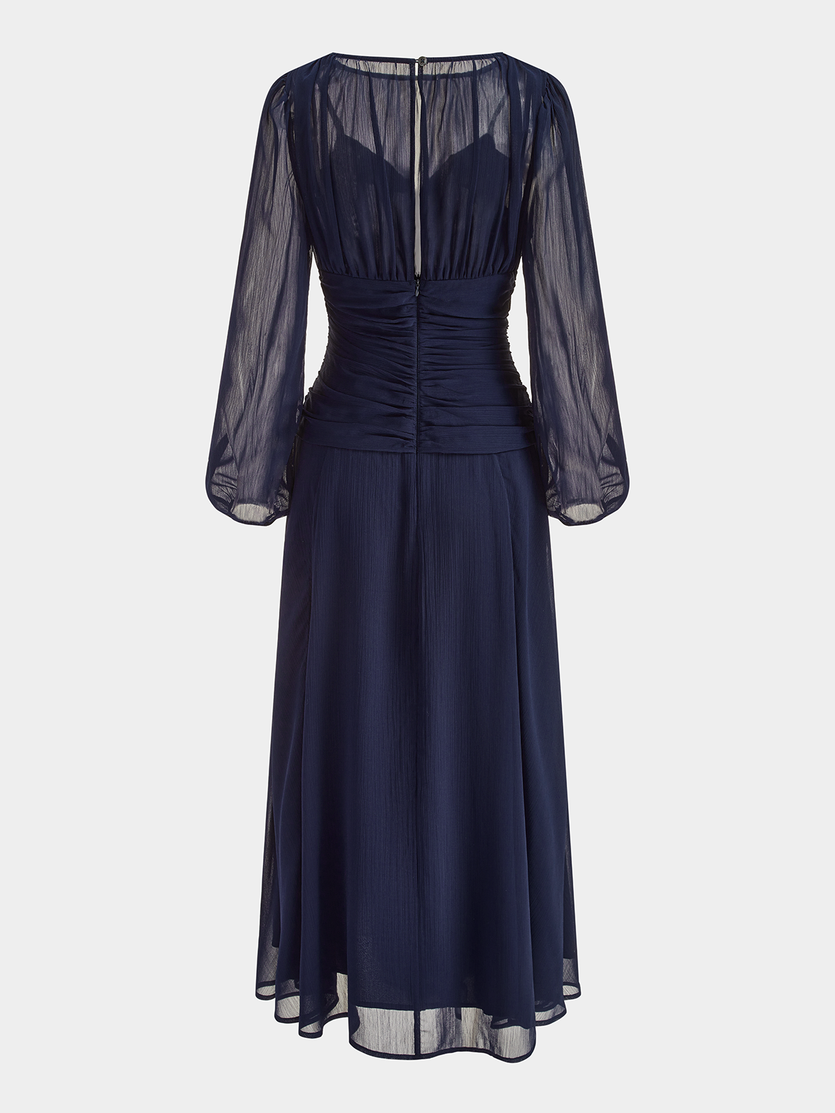 2 in 1 Semi-Sheer Chiffon Maxi Dress