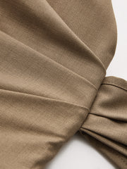 Asymmetric One Shoulder Tie Waist Tank Top