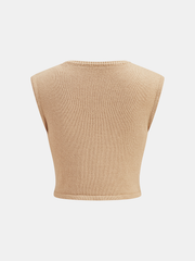 Asymmetrical Crop Knit Top & Midi Skirt Set