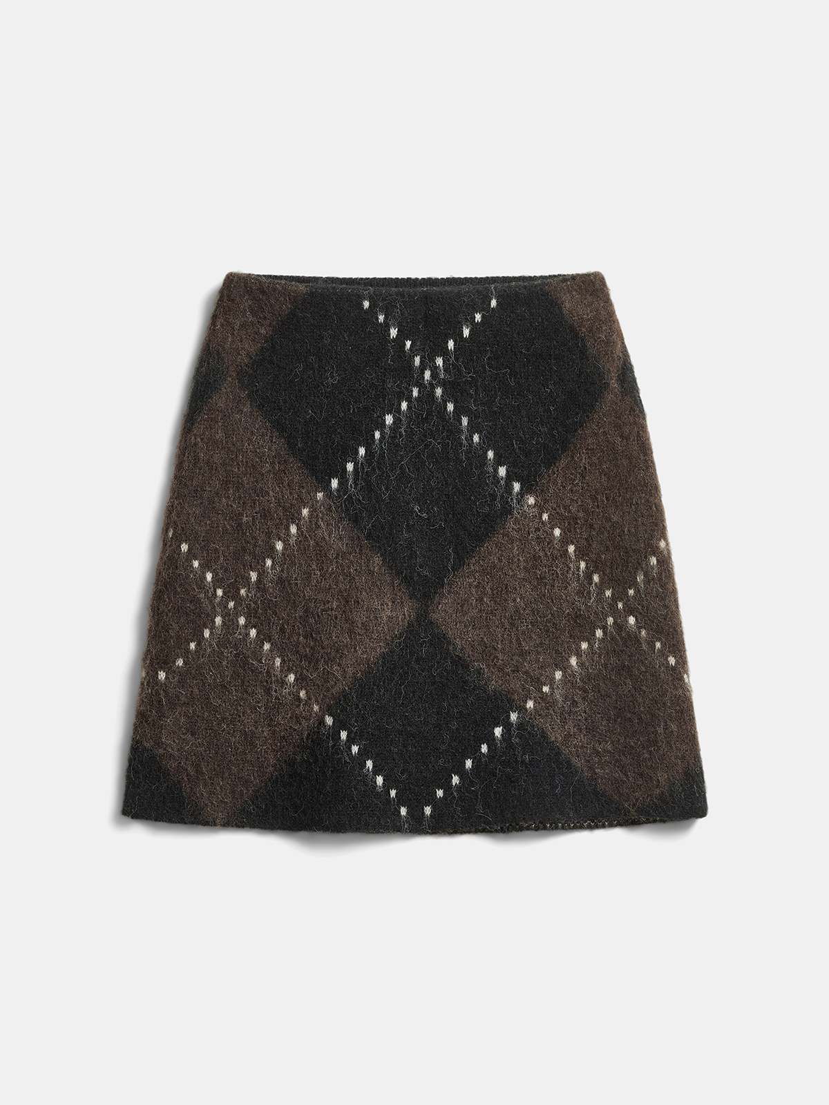 Argyle Wool-Blend Sweater & Mini Skirt Set