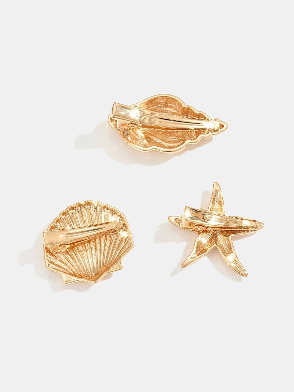 3pcs Shell Conch Starfish Hair Clips