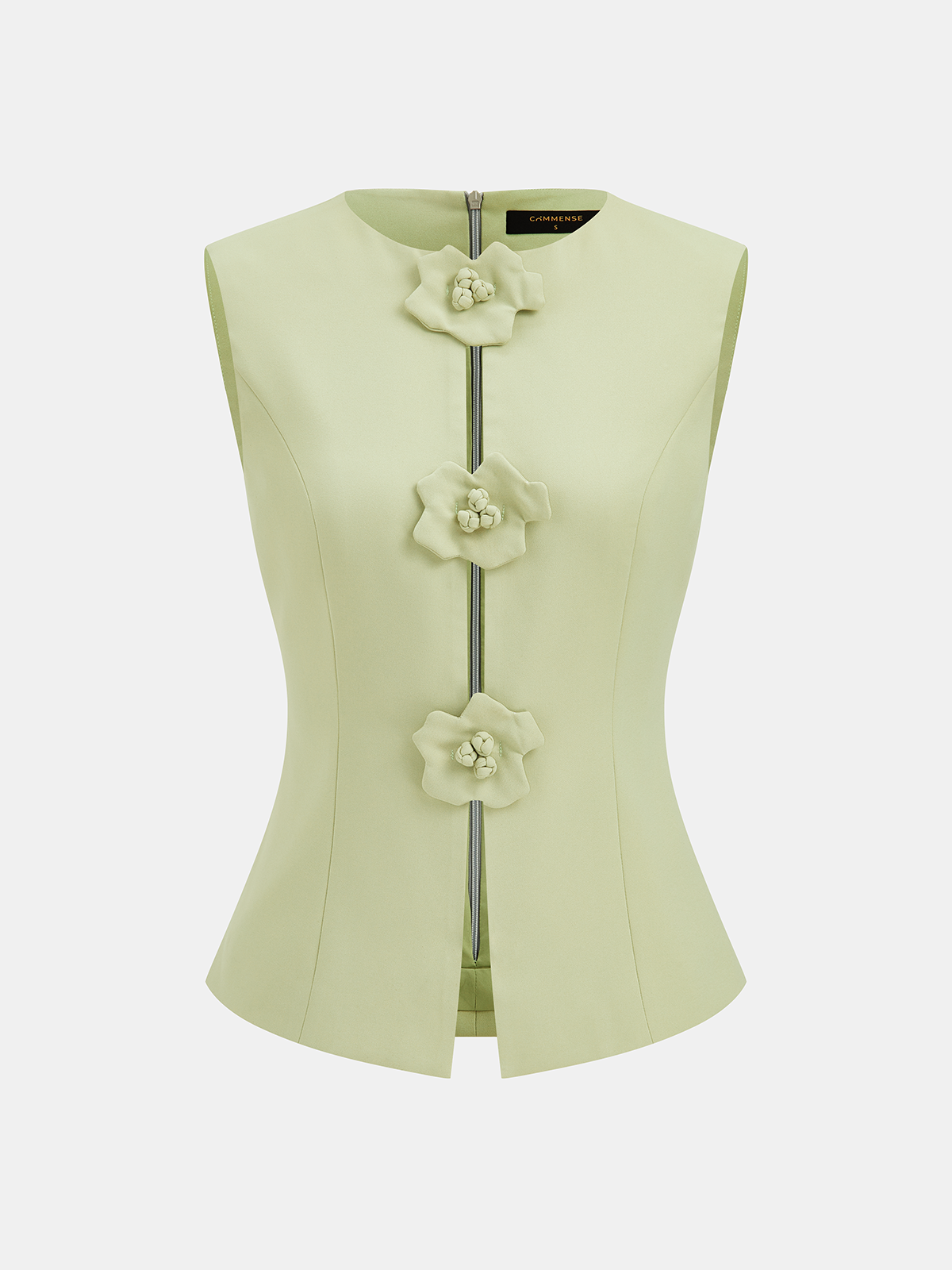 3D Flower Sleeveless Top & Midi Skirt Set