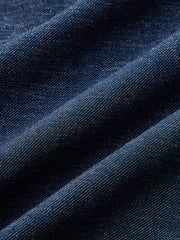 Asymmetric Frog Button Denim Top