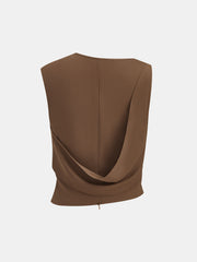Asymmetrical Draped Twist Tank Top