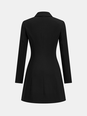 Asymmetric Pleated Blazer Dress