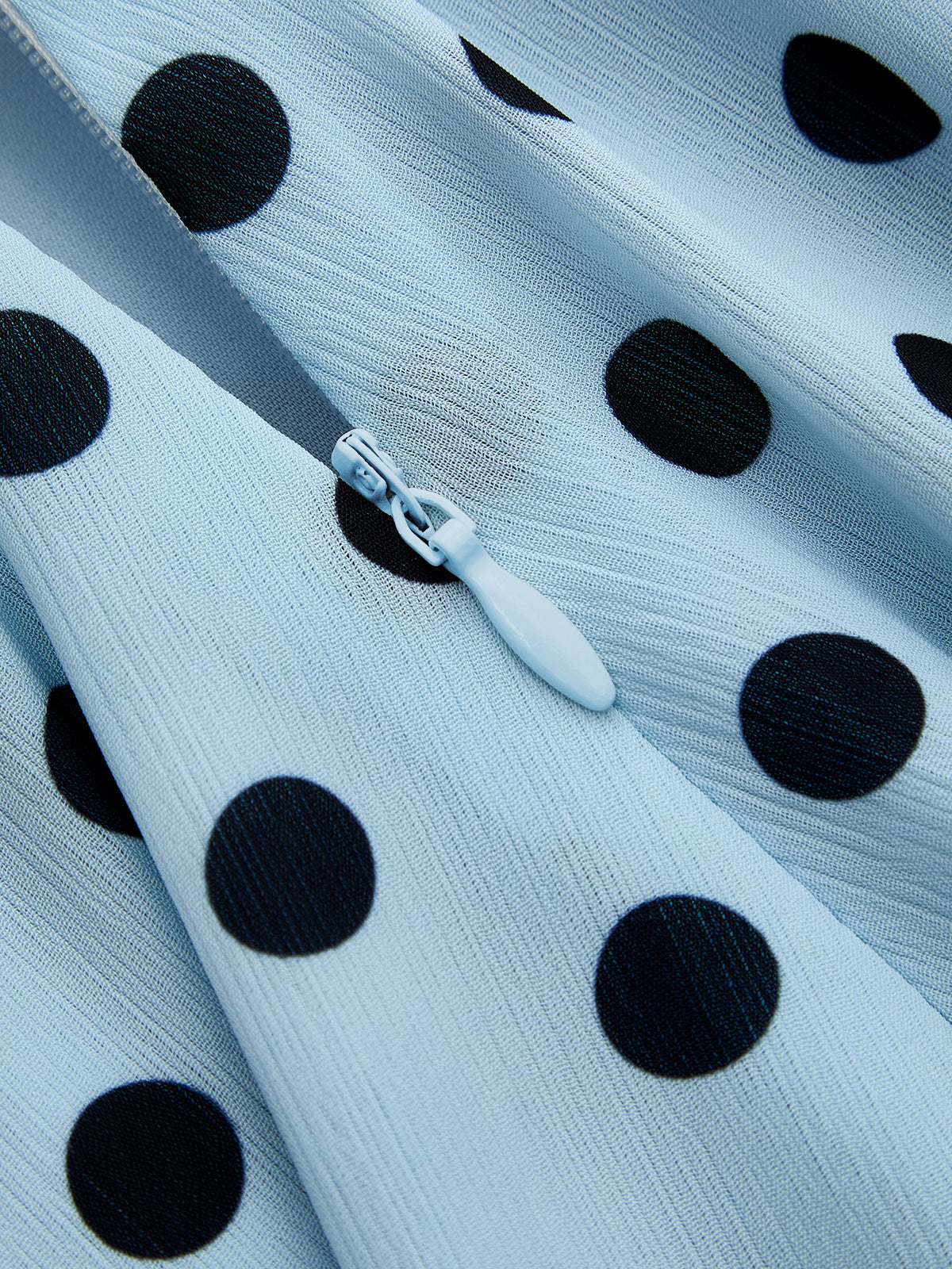 Asymmetric Ruffle Polka Dot Mini Dress