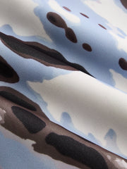 Abstract Animal Print Pleated Wide Leg Pants