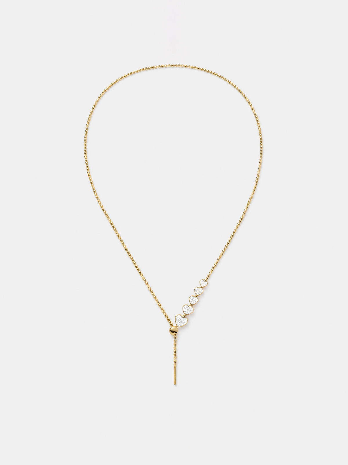 Adjustable Multi Heart Pavé Necklace